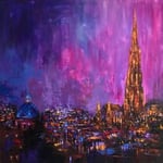 Ahmed Mande, Cityscapes, Ageless, Acryl / Leinwand, 80 x 80 cm