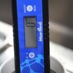 機器設置後の同じ水道水の数値。0ppm。