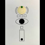 1. Grupos de poder de la Serie Mutaciones del Espíritu   Tinta y cuentas de bijouterie sobre papel - 14.6 x 20.4 cm -2021