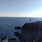 足摺岬からは270度の視界でひろびろと太平洋が眺望できました。　　　　　・新年を足摺岬より始む(和良)