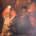 エルミタージュ美術館本館のレンブラントの「放蕩息子の帰還」です。　　・放蕩の息子の帰還帰り花（和良）