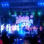 徳島市中央公園の阿波踊りサウンドフェスティバルです。　・入る西日待ちて始まるフェスティバル（和良）