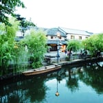 秋の夕暮れの倉敷美観地区です。観光客も帰り始めました。　　　　　　　　　・掘割を涼しき風の渡り来る（和良）