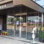 吉野川市鴨島町の菊花展では市役所の前にも菊が飾られていました。　・市役所の前にも菊の展示され（和良）