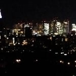 東京のホテルニューオータニ・ガーデンタワーからの夜景です。　　　　　　・夏の闇にも眠らない都心(和良)