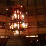 道後温泉では坊っちゃんのからくり時計が観光客に人気でした。　　　　　　　　・春灯のからくり時計見て飽きず(和良)