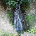 栗林公園の滝は桶樋滝と名付けられており夏でも水が豊かでした。　　　・滝落ちて我に冷気の心地よく(和良)