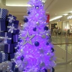 ショッピングモールのクリスマスツリーは輝いていました。　　　・クリスマスツリーまぶしく輝きて(和良)