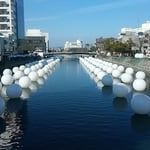 新町川の電飾は今年で3回目。昼は静かな風景でした。　　　　　　　　　　　・電飾を待つ年の瀬の街静か（和良）