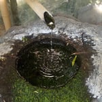 雲一つない冬晴れの空の下で水琴窟の音を聞きました。　　・冬晴や水琴窟の音冴えて（和良）