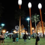 ナガシマスパーランドでは閉場前に花火が揚がりました。　　　　　　　　・遊園地花火揚がりて御開きに(和良)