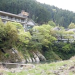上勝町の月ヶ谷温泉の下の谷川へ河鹿の声を聞きに行きました。　　・河鹿聞きたくて鶯聞くことに(和良)