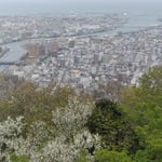 眉山山頂から見下ろした紀伊水道は霞んで見えました。　　　・見下ろせば紀の海までも春霞(和良)