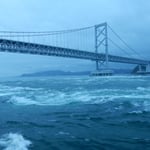 大鳴門橋の下を勢いよく春の潮が流れていきます。　　　　　　　　　　　　　　　　　　　・春の潮怒涛の如く流れゆく(和良)