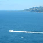 時化後の鳴門の空は真っ青に晴れ上がり渡る鷹がよく見えました。　・時化後の真青な空を鷹渡る(和良)