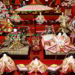 明治から平成までの雛人形が飾られていました。　　　　　　　　　　　　　　　　　　　　　・それぞれの時代を顔に雛人形(和良)