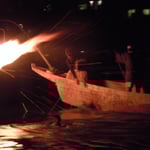 岐阜県で長良川の鵜飼を見てきました。　　　　　　　　　　　　　　　　　　　　　　　　　　　　　　　　　　　　　　　　　　　・漆黒に鵜の影しかと鵜舟行く(和良)