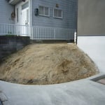 奈良県大和郡山市O様邸　造園・花壇植栽工事　イロハモミジ植栽。貼り芝　施工事例　施工前