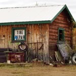 Grenzpunkt Alaska/Kanada