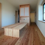 三郷の家(安曇野市)・after・掘り炬燵式座卓（Ｊパネル）