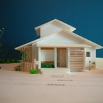 カフェあくら(松本市)－計画模型