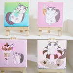 常にウキウキな猫「ウキねこ」のミニキャンバスです。どれもとっても可愛いです♪お気に入りの場所に飾ってウキウキしてくださいね！※原画ではありません　各￥500