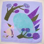 もこもこどうぶつハンカチ　2通りの風合いを楽しめるガーゼ・パイル織りです。　25cm×25cm　税込￥880