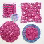 ハンドメイド作家「ami ami 521」さんのドイリーです。太い糸は純毛です。おひとつ￥300～