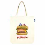 パペットスンスンのトートバッグです。ひょっこりのぞくスンスンがかわいい！　横約30㎝　内ポケット付き　￥2,640