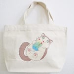 常にウキウキな猫、「ウキねこ」のランチトート（クリームソーダ）です。便利な内ポケット付きです。￥1,300