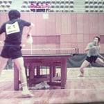 現役時代の写真（政本さんとの試合）