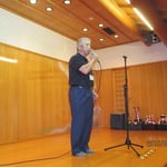 最年長参加者の大森さん（東北大学）による懇親会締め