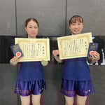 女子ダブルス3位　岡屋敷・栗本（高知工科大学）