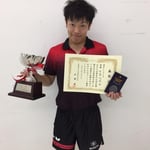 男子シングルス優勝　佐藤選手（新潟大学）