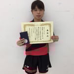 女子シングルス準優勝　大場選手（新潟大学）