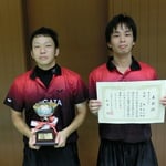 男子ダブルス優勝　沖村・南組（新潟大学）