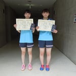 女子ダブルス準優勝　児玉・河渕組（高知工科大学）