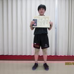 男子シングルス3位　田口雅也(新潟大学)