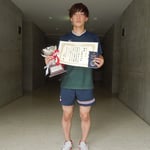 男子シングルス優勝　鳥巣選手（高知工科大学）