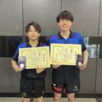 男子ダブルス準優勝　吉田・春日山（新潟大学）
