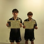 男子ダブルス3位：岡本・山本（高知工科大学）