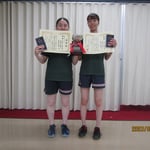 女子ダブルス優勝　熊野遥奈・佐伯充麗(高知工科大学)