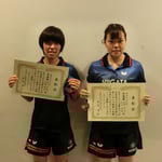 女子ダブルス準優勝：水野・石川（新潟大学）