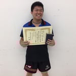 男子シングルス3位　安齋選手（新潟大学）