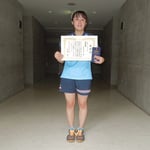 女子シングルス準優勝　渡邊選手（高知工科大学）