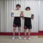 男子ダブルス優勝　春日山達哉・吉田彪馬(新潟大学)