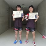男子ダブルス優勝　青木・淺沼組（新潟大学）