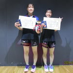 女子ダブルス優勝　長部 心奈・中野 理咲子（新潟大学）