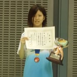 女子シングルス優勝　福島選手（高知工科大学）
