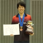 男子シングルス優勝　山田選手（新潟大学）